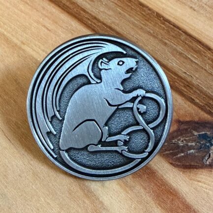 Castle Rat - Antique Silver Pin
