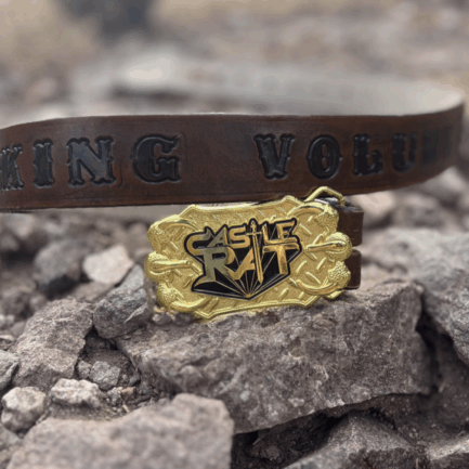 Castle Rat - Gold Logo Belt Buckle